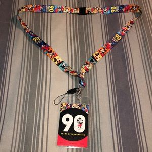 90 years of Mickey imagination Disney lanyard NWOT